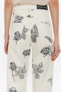 Cheap BIMBA Y LOLA Straight Cropped - Vaquero Canary Pop Blanco