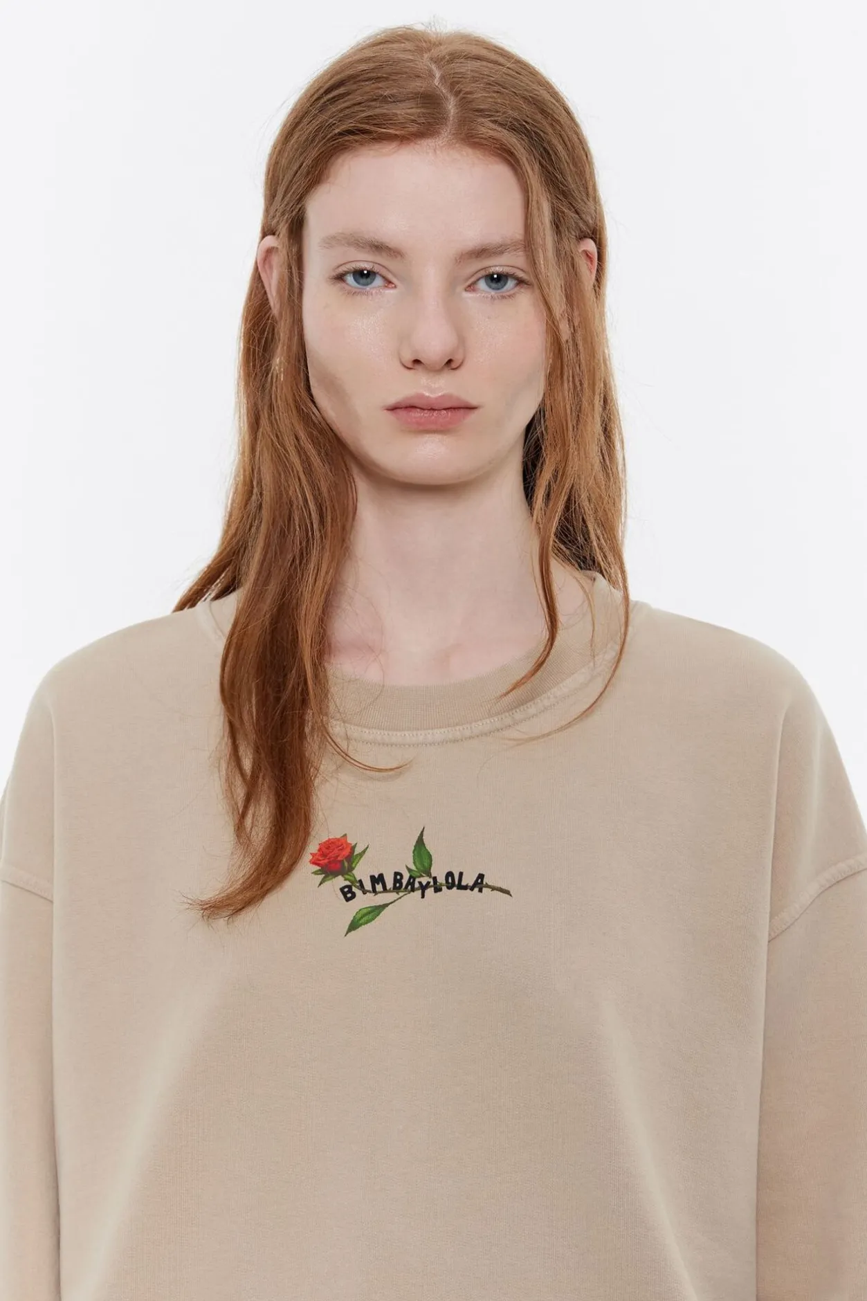 Best BIMBA Y LOLA Sudadera Logo Estampado Camel