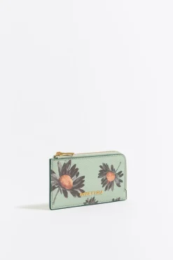 Shop BIMBA Y LOLA Tarjetero-Monedero Daisy Verde