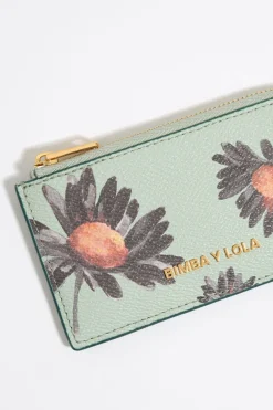 Shop BIMBA Y LOLA Tarjetero-Monedero Daisy Verde