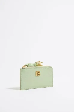 Fashion BIMBA Y LOLA Tarjetero-Monedero Piel Verde Pastel