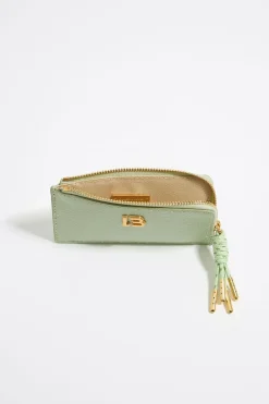 Fashion BIMBA Y LOLA Tarjetero-Monedero Piel Verde Pastel