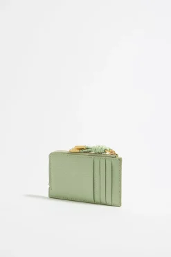 Fashion BIMBA Y LOLA Tarjetero-Monedero Piel Verde Pastel