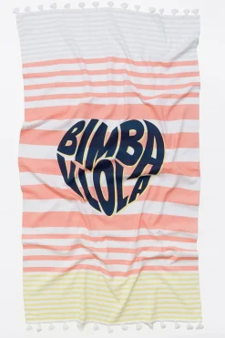 Flash Sale BIMBA Y LOLA Toalla Algodon Rayas Coral