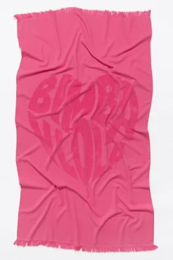 Outlet BIMBA Y LOLA Toalla Logo Corazon Jacquard Fresa