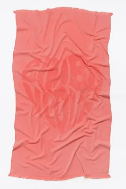 New BIMBA Y LOLA Toalla Logo Corazon Jacquard Melocoton