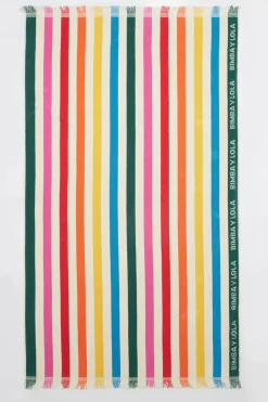 Fashion BIMBA Y LOLA Toalla Rayas Verde Oscuro