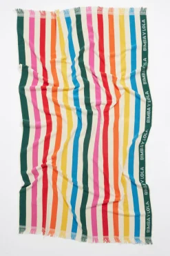 Fashion BIMBA Y LOLA Toalla Rayas Verde Oscuro