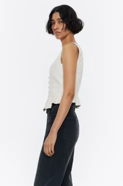 New BIMBA Y LOLA Top Ajustado Piel Gris Hielo