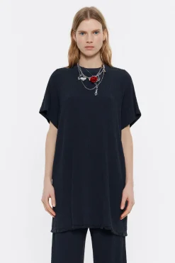 Clearance BIMBA Y LOLA Top Largo Desflecado Antracita