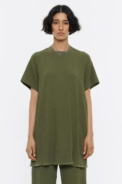 Cheap BIMBA Y LOLA Top Largo Desflecado Caqui