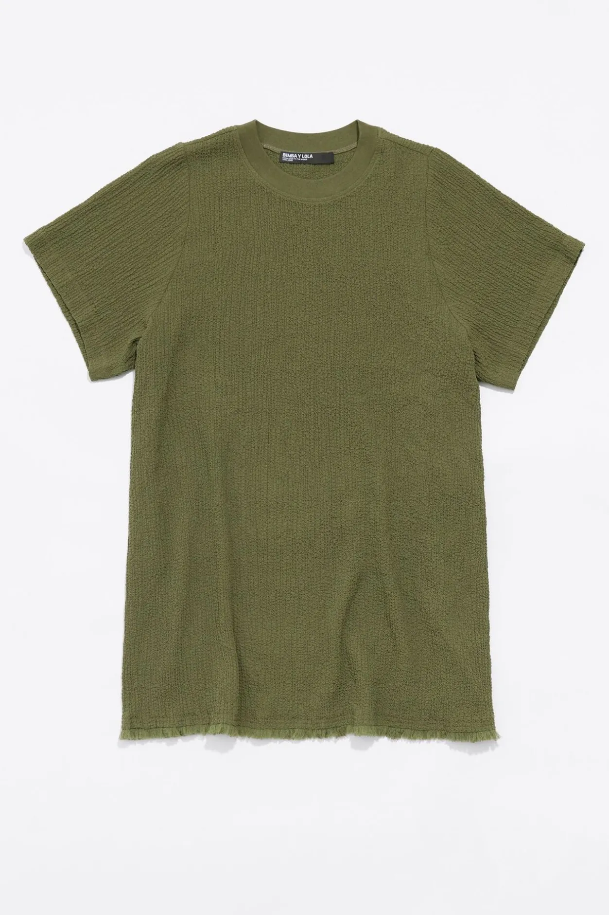 Cheap BIMBA Y LOLA Top Largo Desflecado Caqui