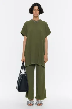 Cheap BIMBA Y LOLA Top Largo Desflecado Caqui