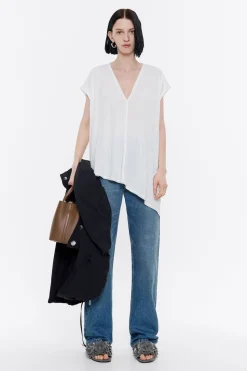 Fashion BIMBA Y LOLA Top Largo Oversize Marfil