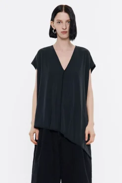 Shop BIMBA Y LOLA Top Largo Oversize Negro Lavado