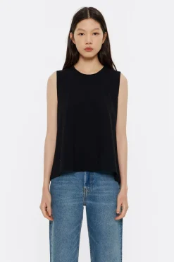 Cheap BIMBA Y LOLA Top Linea A Punto Roma Negro