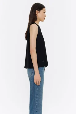 Cheap BIMBA Y LOLA Top Linea A Punto Roma Negro