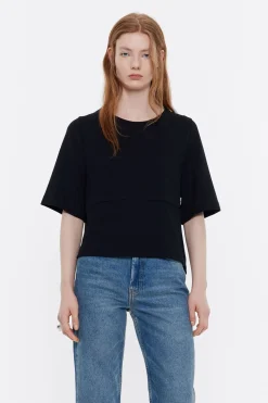 Cheap BIMBA Y LOLA Top Recto Punto Roma Negro