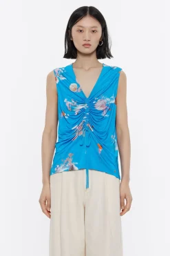 Clearance BIMBA Y LOLA Top Recto Waves Azul