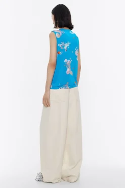 Clearance BIMBA Y LOLA Top Recto Waves Azul