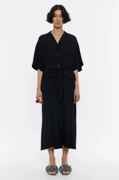 Best Sale BIMBA Y LOLA Vestido Camisero Fluido Negro