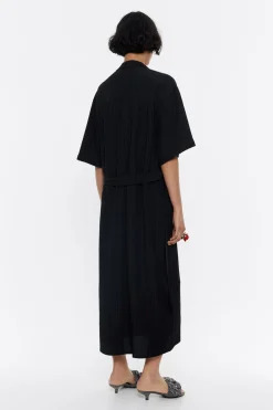 Best Sale BIMBA Y LOLA Vestido Camisero Fluido Negro