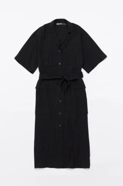 Best Sale BIMBA Y LOLA Vestido Camisero Fluido Negro