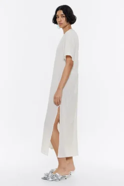 Store BIMBA Y LOLA Vestido Camiseta Midi Mantequilla