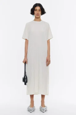 Store BIMBA Y LOLA Vestido Camiseta Midi Mantequilla