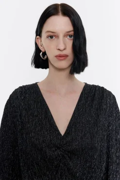 Shop BIMBA Y LOLA Vestido Corto Lurex Negro