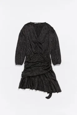 Shop BIMBA Y LOLA Vestido Corto Lurex Negro