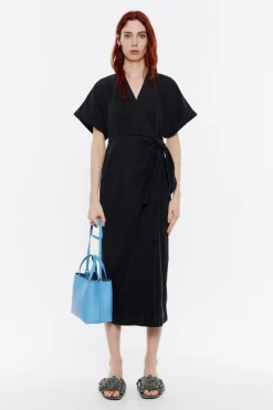 Clearance BIMBA Y LOLA Vestido Cruzado Denim Negro