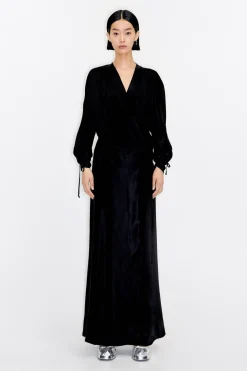 Hot BIMBA Y LOLA Vestido Cruzado Saten Negro