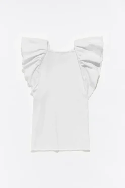 Hot BIMBA Y LOLA Vestido Denim Volantes Crudo