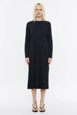 Online BIMBA Y LOLA Vestido Fluido Brillos Antracita