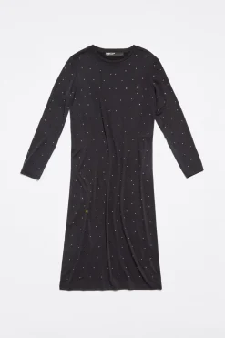 Online BIMBA Y LOLA Vestido Fluido Brillos Antracita