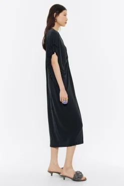 Store BIMBA Y LOLA Vestido Fluido Midi Negro