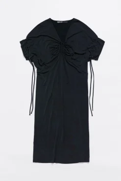 Store BIMBA Y LOLA Vestido Fluido Midi Negro