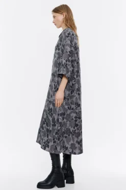 Hot BIMBA Y LOLA Vestido Linea A Fluido Canary Camo Caqui