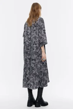 Hot BIMBA Y LOLA Vestido Linea A Fluido Canary Camo Caqui