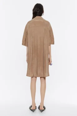 Fashion BIMBA Y LOLA Vestido Oversize Fluido Camel
