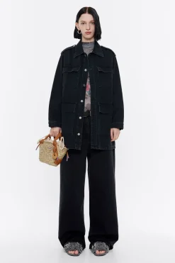 Online BIMBA Y LOLA Wide Leg - Vaquero Negro Lavado