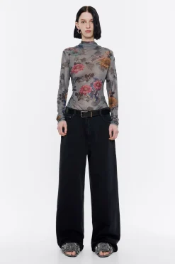 Hot BIMBA Y LOLA Wide Leg - Vaquero Negro Lavado