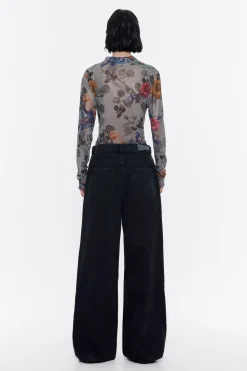 Hot BIMBA Y LOLA Wide Leg - Vaquero Negro Lavado