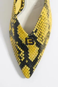 Best Sale BIMBA Y LOLA Zapato Salon Piel Print Serpiente Amarillo