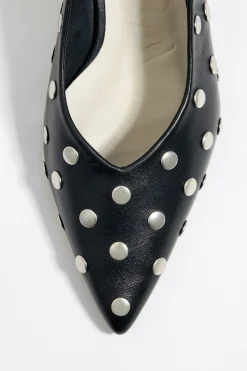 Best BIMBA Y LOLA Zapato Salon Tachas Piel Negro